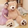 MorisMos Big Plush Giant Teddy Bear Premium Soft Stuffed Animals Light Brown,51 Inches 51 inches