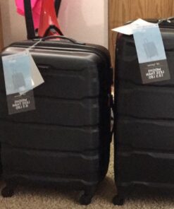 Samsonite Omni PC Hardside Expandable Luggage with Spinner Wheels, 3-Piece Set (20/24/28), Black 3-Piece Set (20/24/28) 45 616QqfNG4iL