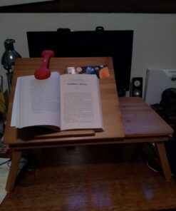 BIRDROCK HOME Bamboo Laptop Bed Tray with Multi-Position Adjustable Tilt Surface | Storage Drawer | Fits Laptops Up to 15" | Tablets Up to 9.6" | Natural | Work from Home | Computer Lap Tray 41 616TaznxMUL