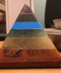 CHAKRA PYRAMID STONE w/ 7 Chakra Stones ~ Red Jasper, Aventurine, Golden Quartz, Amethyst ~ 30-40mm Size by Shambala Shop 34 616VXgDC84L