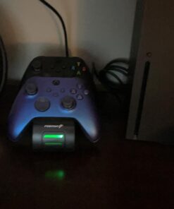 Fosmon Dual 2 MAX Charger with 2x 2200mAh Rechargeable Battery Pack Compatible with Xbox Series X/S(2020), Xbox One/One X/One S Elite Controllers, High Speed Charging Docking Station Kit - Black 45 616XtSZKT1L