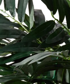 Nearly Natural 6556 Bamboo Palm with Wicker Basket Silk Plant,Green 11 616Yga1B44L