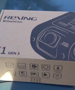 Rexing V1P 3rd Generation Dual 1080p Full HD Front and Rear 170 Degree Wide Angle Wi-Fi Car Dash Cam with Supercapacitor, 2.4" LCD Screen, G-Sensor, Loop Recording, Mobile App V1P Gen3 35 616aAZrTxL