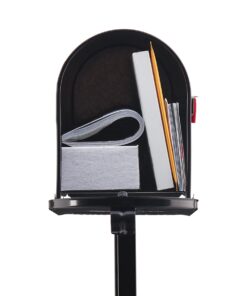 Gibraltar Mailboxes Decorative Medium Capacity Galvanized Steel Black, Mailbox & Post Combo, T11KIT0B, 1-(Pack) 20 616aqVHNcSL
