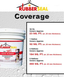 Rubberseal Liquid Rubber Waterproofing and Protective Coating - Roll On White (1 Gallon, White) 1 Gallon 22 616auTzsp8L