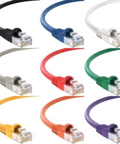 InstallerParts (10 Pack Ethernet Cable CAT5E Cable UTP Booted 2 FT - Blue - Professional Series - 1Gigabit/Sec Network/Internet Cable, 350MHZ 2 Feet (10 Pack) 12 616dj7oRyBL 1