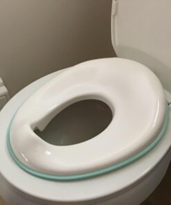Potty Training Seat for Boys And Girls, Fits Round & Oval Toilets, Non-Slip with Splash Guard, Includes Free Storage Hook - Jool Baby Aqua 34 616dpb9bKyL