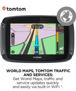 TomTom Rider 550 Motorcycle GPS Navigation Device, 4.3 Inch, with World Maps, Motorcycle Specific Winding and Hilly Roads, Updates via WiFi, Traffic and Speed Cams, Compatible with Siri and Google Now 24 616dzTaBuHL