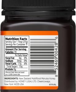 MANUKA DOCTOR - MGO 60+ Manuka Honey Multifloral, 100% Pure New Zealand Honey. Certified. Guaranteed. RAW. Non-GMO (8.75oz) Multifloral MGO 60 8.75 Ounce 27 616gaPpc iL