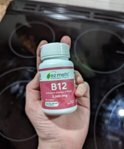 EZ Melts Dissolvable B12 Vitamin 2,500 mcg, Methylcobalamin, Sugar-Free, 3-Month Supply. 28 616hPmx6xUL