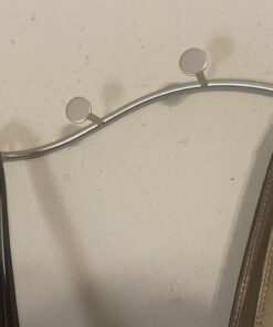 Spectrum Sweep Wall Mount 5-Hook Rack (Satin Nickel) - Wire Storage for Entryway, Bathroom, Backpack, Coat, Jacket, Purse, Belt, Robe, & More / Home Décor & Apartment Essential Satin Nickel Set of 1 Wall Mount 5 Hook Rack 26 616hrASB9GL 1