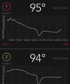 iDevices iGrill 2 Bluetooth Smart Meat Thermometer w/2 Color-Coded Meat Probes, 200-Hour Battery Life, Illuminated Display and LED Temperature Readout 49 616izNba1ZL 1