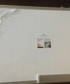 Whiteboard Set - Dry Erase Board 24 x 18" with 1 Magnetic Dry Eraser, 4 Dry Wipe Markers and 4 Magnets - Small White Hanging Message Scoreboard for Home Office School (24x18" Landscape) 24x18" Landscape 43 616mnck7K5L