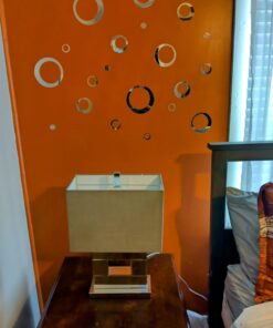 aooyaoo Circle Mirror DIY Wall Sticker Wall Decoration 24pcs Grey 34 616o7piimCL