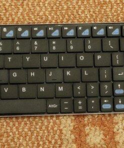 Rii K12+ Mini Wireless Keyboard with Large Touchpad Mouse&Qwerty Keypad, Stainless Steel Portable Wireless Keyboard with USB Receiver for MacBook/iPad/Tablet/PC/Laptop/Smart TV/Raspberry Pi - Black 47 616o94Gt3 L