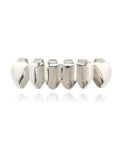 mainlead Grid Top and 6 Bottom Grills Teeth Set Silver 11 616ql Qq3L
