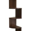 EWEI'S HomeWares 5-Tier Large Corner Wall Mount Shelf, Walnut 1 Wall Shelf 15 616rri5EGcL