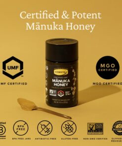 Comvita Manuka Honey (UMF 15+, MGO 514+) New Zealand’s #1 Manuka Brand | Superfood for Gut & Immune Support | Raw, Wild, Non-GMO | 8.8 oz 8.8 Ounce (Pack of 1) 25 616sbHL2mQL 1
