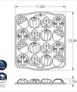 Nordic Ware Seasonal Collection Autumn Cakelette Pan 18 616uJJoC77L