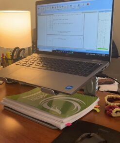 LORYERGO Laptop Stand, Ergonomic Computer Stand Laptop Riser for Desk, Laptop Stand Desk Holder Compatible with Most 10-15.6” Laptops, Silver A-Silver 30 616vjSaWE6L