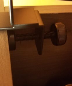 6amLifestyle Headphone Headset Holder Hanger, Universal Metal Gaming Headphones Stand Mount Under Desk Hook Clip with Adjustable Clamp for All Headsets, Black Normal 47 616wvnwGd3L