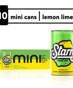 Starry Lemon Lime Soda, Caffeine Free, Mini Cans, 7.5 Ounce (Pack of 10) 6 616y8wxIMQL