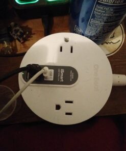 Power Strip Surge Protector with USB C - Extension Cord Flat Plug with 2 Widely AC Outlet and 3 USB, Small Desktop Charging Station with 5 ft Power Cord, Compact for Travel, Home and Office (490J) White 31 616yLA8bZ L