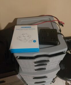 TROND Power Strip Surge Protector - Flat Plug Extension Cord, 8 Widely-Spaced Outlets, 4 USB Charger(1 USB C Port), 5FT Ultra Thin Cord, 1440J, Flat Wall Plug, Desk Charging Station for Travel, Black 5 FT-1 USB C 47 6170bCs71hL