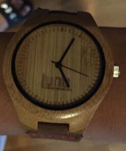 Luno Wear Men's Wood Watch, Genuine Leather, The Shoots 16 6171AD ltUL