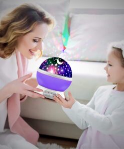 MOKOQI Star Projector Night Lights for Kids, Birthday Gifts for 1-4-6-14 Year Old Girl and Boy, Projection Lamp for Kids Bedroom, Glow in The Dark Stars and Moon for Child Asleep Peacefully- Purple 28 6172YB3QQEL