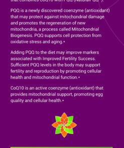 FertileQQ - Boost Your Fertility - CoQ10 Plus PQQ (Pyrroloquinoline Quinone) - 100mg of CoQ10 Plus Natural PQQ 20mg 9 6175 kzRkL