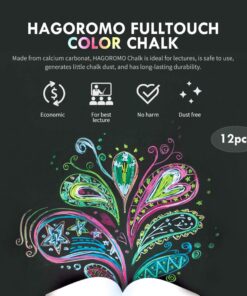 Alternative view of HAGOROMO Fulltouch Color Chalk Non-Toxic - [12 Pcs/10 Color Mix] 1 Box, Assorted Dustless Washable Chalk for Kids, Professional Use, Sidewalk, Chalk Board, Blackboard 10 Color Mix