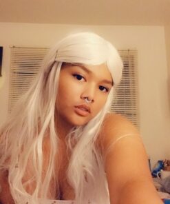 Rbenxia Curly Cosplay Wig Long Hair Heat Resistant Spiral Costume Wigs Anime Fashion Wavy Curly Cosplay Daily Party Silver 32" 80cm 62 6177JzJQML