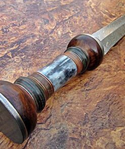 SW-149, Handmade Damascus Steel 25 Inches Sword Walnut Wood & Colored Bone Handle with Damascus Steel Guard SW-149 18 617AdOpY8QL