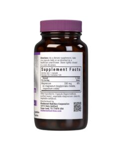 Bluebonnet Nutrition Albion Buffered Chelated Magnesium 200 mg, Magnesium Oxide, Stress Relief, Vegan, Non GMO, Gluten Free, Soy Free, Milk Free, Kosher, 120 Vegetable Capsules, 2 Month Supply - 120 Count (Pack of 1) 11 617BeT4MKbL
