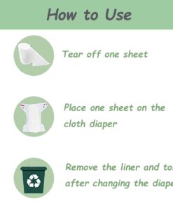 Babygoal Baby Cloth Diaper Liners 2 Pack, Biodegradable Viscose from Bamboo Liners for Cloth Diaper Nappy (200 Sheets) 2BBT01 Rayon from Bamboo Diaper Liners 13 617E01A3VhL