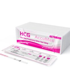 AccuMed Pregnancy Test Strips, 25-Count Individually Wrapped Pregnancy Strips, Early Home Detection Pregnancy Test Kit, Clear HCG Test 25 Count (Pack of 1) 23 617EOSfyf6L
