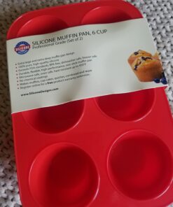 Silicone Texas Muffin Pans and Cupcake Maker, 6 Cup Jumbo, Set of 2, Professional Use Muffin Pan Jumbo 6 Cup 2PCS 32 617HRlGuUlL