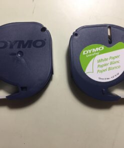DYMO LT Paper Labels, Black Print on White Labels, 1/2-Inch x 13 Feet, 2 Rolls 1/2" 27 617IWf22sVL