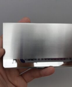 MaxGear Metal Business Card Holder for Men & Women, Pocket Business Card Case Slim Business Card Wallet Business Card Holders Name Card Holder, 3.7 x 2.3 x 0.3 inches, Stainless Steel, Silver Mirror Brushed Silver 39 617Kmrr xSL
