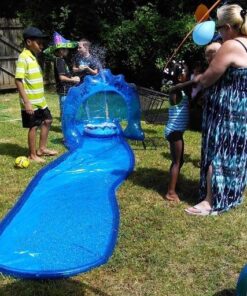 Jilong Outdoor Inflatable 16 Foot Slip and Slide Icebreaker Water Slide with Racing Raft and Water Sprayer for Ages 4 and Up, Blue 18 617MtQg9JBL