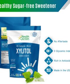 Health Garden Birch Xylitol Sweetener - Pure Birch Xylitol – Non GMO, Ideal Powdered Sugar Substitute - Non-GMO Sugar Alternative - (5 lbs) 5 Pound (Pack of 1) 13 617NT8Nm3OL