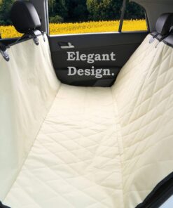PET MAGASIN Durable Beige Pet Car Seat Cover Waterproof & Scratch Proof & Nonslip Backing & Hammock Style & Heavy Duty Back Seat Protector for Cars Trucks and SUVs 20 617OYYkxegL 1