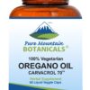 Pure Mountain Botanicals Wild Oregano Oil Capsules - 60 Vegan Caps – Now with 510mg Mediterranean Oil of Oregano