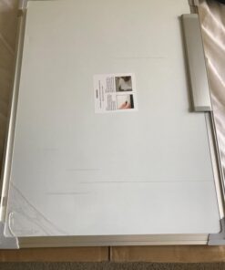 Whiteboard Set - Dry Erase Board 24 x 18" with 1 Magnetic Dry Eraser, 4 Dry Wipe Markers and 4 Magnets - Small White Hanging Message Scoreboard for Home Office School (24x18" Landscape) 24x18" Landscape 45 617RFSw4aL