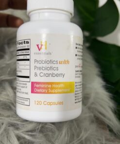 vH essentials Probiotics with Prebiotics and Cranberry Feminine Health Supplement - 120 Capsules (544-36) 120 Count (Pack of 1) 28 617SFQOBTjL
