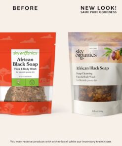 Sky Organics African Black Soap Bar for Body to Cleanse, Soothe & Refresh, 16 Oz 1 Pound (Pack of 1) 31 617TYqQuqwL