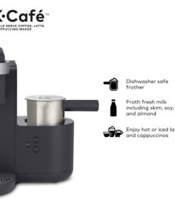 Keurig K-Cafe Single Serve K-Cup Coffee, Latte and Cappuccino Maker, Dark Charcoal 40 617XyonEjCL