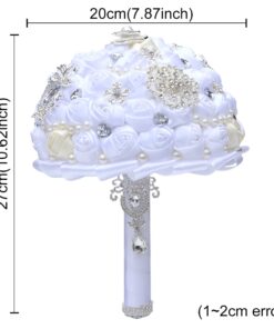 Generic Engerla Handmade Crystal Diamond Pearl Rhinestone Brooch Bridal Hold Flowers Wedding Bouquet Brooch 22 617aSZB8cPL