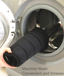 FINDNEW [Update Non-Slip Soft Microfiber Memory Foam Bath Mat,Toilet Bath Rug,with Increased Friction Bottom Washable Quickly Drying Bathroom mats (16" X 24", Black) 16"X 24" 27 617c4JjcwTL